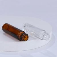 Cosmétiques 5ml 10 ml 15ml ambre rouleau sur bouteilles pour huiles essentielles avec rouleau en acier inoxydable