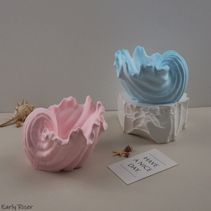 Arly Riser แม่พิมพ์ซิลิโคนซิลิโคนซิลิโคนสำหรับตกแต่งจานเทียนหอมระเหยปูนฉาบเปลือกหอยธีมมหาสมุทร - Product Image 6