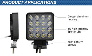 Moxi Moxi 16*3W 48 W 16leds Barre lumineuse <span class=keywords><strong>de</strong></span> <span class=keywords><strong>travail</strong></span> à LED Indicateurs <span class=keywords><strong>de</strong></span> spot pour moto bateau voiture phares halogènes au xénon - Product Image 6
