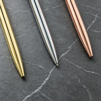 Stylos gel minces torsadés en métal personnalisés promotionnels avec pince en métal en or rose avec stylo à bille d'écriture avec logo imprimé gravé
