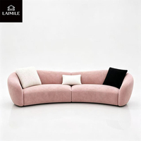Canapé sectionnel moderne en velours, forme arquée, 2 places, pour salon, maison, appartement