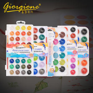 Juego de Acuarelas Sólidas Chinas Giorgione de 12/16/24/28/36/48 Colores con Pincel de Pelo de Nailon Gratis para Pintar sobre Lienzo - Product Image 3