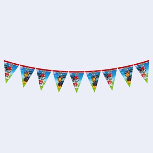 Guirnalda de Patrulla Canina de 2.3M, Triángulos de Plástico Desechables, Decoraciones para Fiestas de Cumpleaños, Diseño de Dibujos Animados, Impresión Digital - Product Image 3