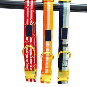 Collar de perro mascota con hebilla de Metal dorado de liberación rápida ajustable de diseño personalizado - Product Image 6