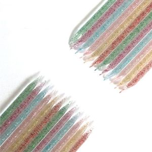 50 pièces/sac usine en gros poignée en plastique bâtons d'ongles colorés pour hommes et femmes ongles cuticule poussoir caoutchouc pointe nettoyant - Product Image 1