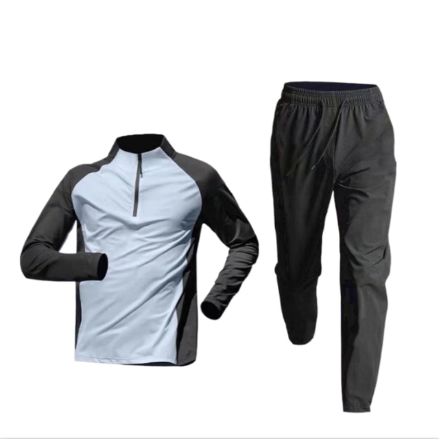 Premium Men's Sportswear Set: Lightweight Breathable Training Clothes for Running & Cycling