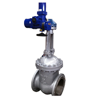 Vanne à guillotine à coin DN600 GOST en acier au carbone Wcb DN50 à DN1200 Actionneur pneumatique électrique / Actionneur à engrenages OS&Y pour l'eau, la vapeur, l'huile