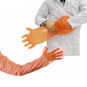 Alta calidad oficial oferta uso <span class=keywords><strong>veterinario</strong></span> AI OB equipo quirúrgico desechable <span class=keywords><strong>de</strong></span> plástico <span class=keywords><strong>de</strong></span> examen guante - Product Image 4
