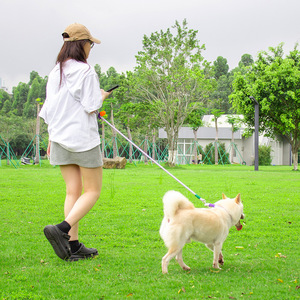 Hand-woven adjustable figure-eight double-loop <b>dog</b> <b>leash</b>, anti-escape <b>leash</b> for <b>dogs</b> and cats, chest harness - Product Image 4