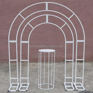 <span class=keywords><strong>Arche</strong></span> de mariage rustique en pergola de jardin avec support à fleurs, cadre de fond en métal pour cérémonie de mariage et décoration extérieure - Product Image 3