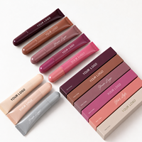 Base de gloss à lèvres transparente hydratante au peptide végétalien, teinte à lèvres à marque privée, cosmétique en gros