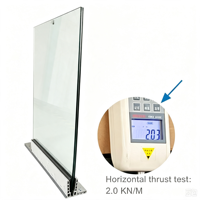 Rampe en verre sans cadre HDSAFE HD-L008G moderne et étanche avec trous de drainage pour porches/garde-corps d'escalier - Utilisation extérieure