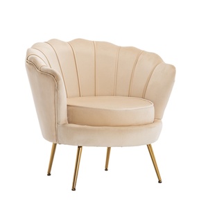 Sillón de Oficina de Terciopelo, Sillón Individual para Sala de Recepción, Sillón de Hierro Forjado, Sillón de Maquillaje - Product Image 1