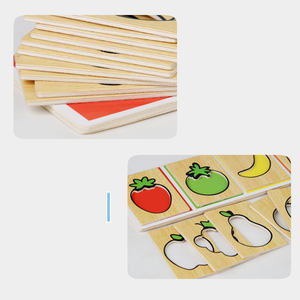 몬테소리 나무 장난감 <span class=keywords><strong>2</strong></span>-4 세 남여 공용 어린이 컬러 매칭 게임 조기 학습 과일 야채 인지 퍼즐 - Product Image 5