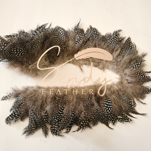 Venta al por mayor 3-5 "Natural Strung <span class=keywords><strong>Guinea</strong></span> Fowl plumas manchadas para atado de moscas pesca DIY manualidades decoraciones para el hogar - Product Image 3