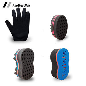 Haute qualité Double vague latérale <span class=keywords><strong>Afro</strong></span> <span class=keywords><strong>Twist</strong></span> Curl cheveux éponge brosse divers Styles cheveux torsion éponge pour hommes noirs - Product Image 6