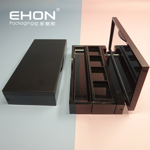 Estuche de Plástico ABS Cuadrado Personalizable para Paleta de Sombras de Ojos y Rubor, con Espejo Móvil de Doble Capa, Empaque Cosmético para Maquillaje - Product Image 4