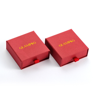 Custom Logo Red Sliding Drawer Paper Jewelry <b>Gift</b> <b>Box</b> for <b>Earrings</b> Bracelet Ring Necklace Premium Packaging - Product Image 2