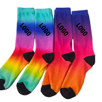 Chaussettes pour hommes personnalisées avec logo, en nylon, polyester, élasthanne, sublimation, impression numérique 360°, impression 3D, séchage rapide, antibactériennes