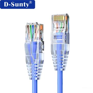 สายเคเบิลเครือข่าย Cat6a UTP แบบกลมบาง ทองแดงหุ้ม PVC จากโรงงานโดยตรง ได้รับมาตรฐาน CE RoHS ISO9001 ขนาด 32AWG ยาว 305 เมตร - Product Image 5