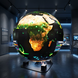 จอแสดงผล LED Globe ความละเอียด 8K 7680×4320 ขาตั้งสำหรับจัดแสดงในร่ม ระบบ CMS ในตัว กันน้ำระดับ IP65 - Product Image 4