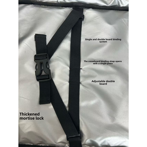 Sac de snowboard camouflage 100L grande capacité, sac de voyage pour <span class=keywords><strong>ski</strong></span>, étanche, séparation sec/humide, roues silencieuses - Product Image 4