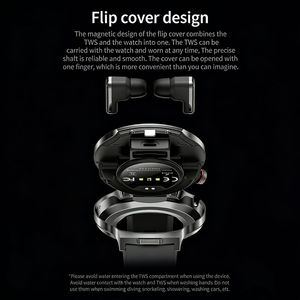 Reloj Inteligente T100 de 1.85 Pulgadas con Auriculares TWS 2 en 1, Resistente al Agua IP67, Reproductor de Música, Monitor de Ritmo Cardíaco, Reloj Deportivo - Product Image 2