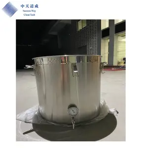 Panela de barril de aço inoxidável grande volume com termômetro e torneira de drenagem