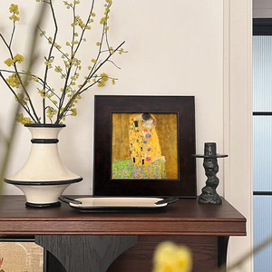 Stampa d'arte murale di alta qualità con cornice in legno massello, riproduzione classica di un'opera a olio di <span class=keywords><strong>Gustav</strong></span> <span class=keywords><strong>Klimt</strong></span> 'Il Bacio' - Product Image 3
