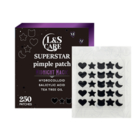 Patchs anti-acné de couleur noire 25 points pour traitement des taches et des imperfections Autocollants avec ligne pointillée pour le visage, patch anti-acné