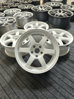 Velg Alloy 6 Palang Warna Putih Mengkilap 18 Inch 5X114.3 untuk Honda Civic Si Type R Accord Toyota Camry 86 Subaru BRZ WRX Mazda MX-5 Sport