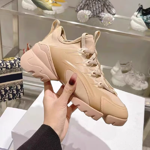2026 Designer Inspired Korean Women Luxury Retro Platform <b>Sneakers</b> Genuine <b>Leather</b> Solid Color High Sole Non-slip Fashion Trend - Product Image 6