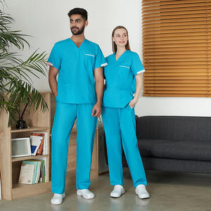 Venta al por mayor de conjuntos de médicos de hospital de manga corta Split Scrubs odontología oral enfermeras batas quirúrgicas - Product Image 6