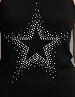 Motif de transfert thermocollant à strass en forme d'étoile à effet de pulvérisation éclatante
