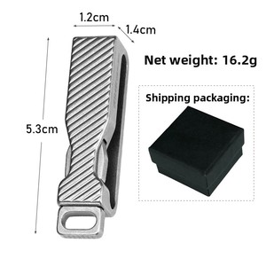 Outdoor Titanium Alloy Belt Buckle Portable Titanium Alloy Waistband Buckle Men's Titanium Alloy Belt Clip OEM - Product Image 5