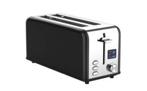 Tostadora de Metal con 6 Posiciones y Opción de Recolector de Migas, Pantalla LCD Elevada, 2 Ranuras Largas para Tostadas - Product Image 4