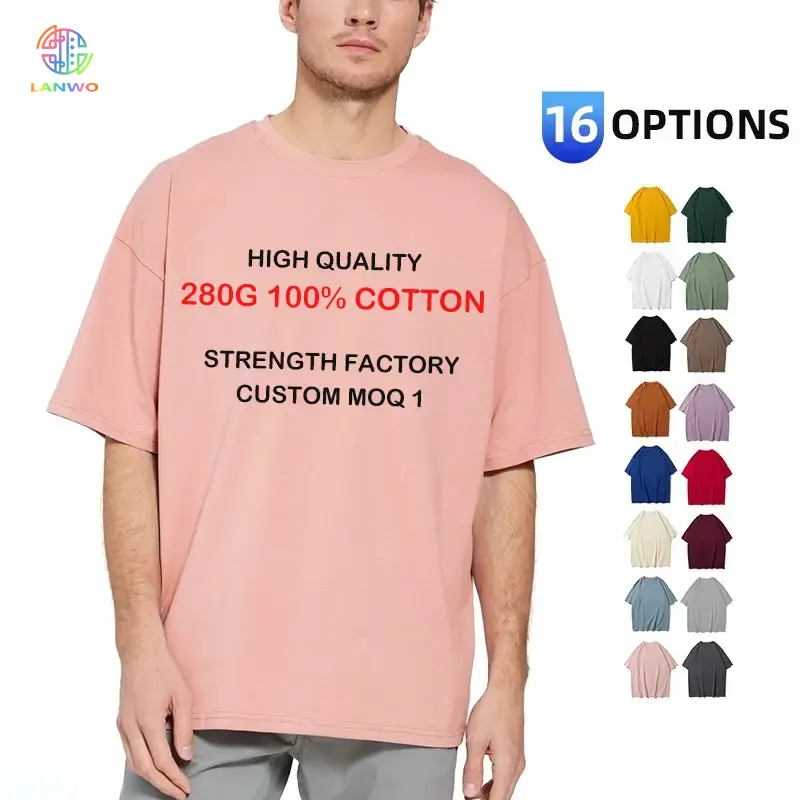 Heavyweight Supima Cotton Oversized Tshirt For Men Clothing Manufacturers Custom Printing Graphic Streetwear Men'S T-Shirts