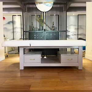 โต๊ะโฟมความงามความหนาแน่นสูงพร้อมฐานไม้ดีไซน์แบบดั้งเดิมสำหรับใช้ในโรงแรมและกลางแจ้งเตียงนวดไม้ - Product Image 6