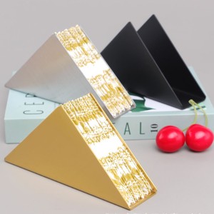 Thép không gỉ tam giác đứng giấy khăn chủ nhà hàng khách sạn Kim Loại mô Ghế hội đồng quản trị giấy khăn Clip - Product Image 3