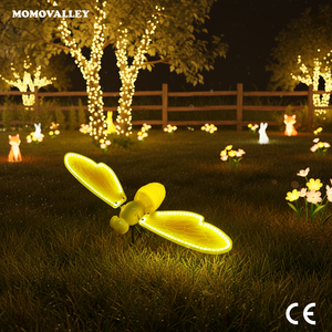 Luci decorative <span class=keywords><strong>da</strong></span> giardino a LED a forma di ape con sensore di movimento Momovalley Creative, con fili di supporto flessibili per recinzioni e arbusti, illuminazione notturna. - Product Image 1