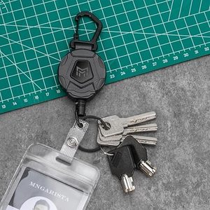 El Cable de carrete retráctil se extiende lo suficientemente cómodamente, cable de acero, carrete de identificación táctico para mosquetón, soporte para insignia, accesorios para bolsa DIY - Product Image 2