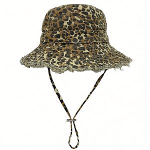 2025 Summer New Arrival Fashion Trendy Faded Cotton Raw Fringed Edge Bucket <b>Hat</b> <b>for</b> Women Men Sun Shade - Product Image 1
