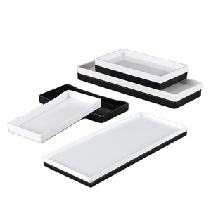 Melamin Serviert ablett Kunststoff Flach platte Rechteckiger Grill Barbecue Dish Steak Teller - Product Image 2