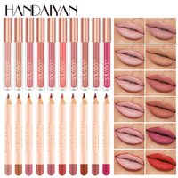 HANDAIYAN Kit Rouge à Lèvres Liquide Mat Teinté & Crayon Contour Lèvres Imperméable Longue Tenue Maquillage Cosmétiques B