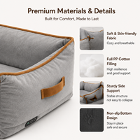 Lit pour chien solide et lavable avec housse amovible, support surélevé, tissu doux, design élégant, module de surveillance intelligent pour la vente en gros
