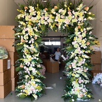 Arche florale tropicale artificielle carrée IFG, arrangement de fleurs en soie pliable et détachable pour mariage, fête, décoration de la maison