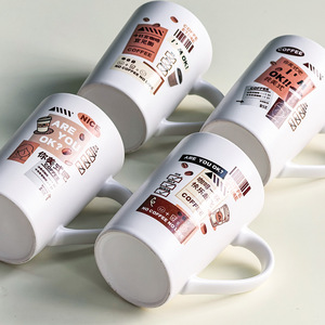 Ceramic Coffee <b>Mug</b> With <b>Letter</b> Print Design Minimalist Style For Office Home Gift Use 350Ml - Product Image 2