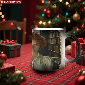 Frosted Black Ceramic Mug 11oz Heat Changing <b>Magic</b> <b>Cup</b> For Hot Cocoa Lovers - Product Image 2