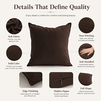 Housse de coussin de canapé pour salon, plusieurs tailles, couleur unie simple