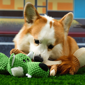 Tùy chỉnh lớn Con Chó Nhỏ nhai Đồ chơi nhồi bông sang trọng Crinkle kêu cót két PET PUPPY tương tác có thể giặt đồ chơi bền vững hung hăng chewers - Product Image 2